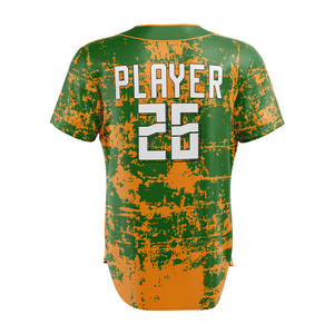 เสื้อเบสบอลแบบติดกระดุมสำหรับผู้หญิง OEM แบบกำหนดเอง พิมพ์ลายแบบ Sublimation เสื้อทีมซอฟต์บอล ขายส่งชุดกีฬา - Product Image 3