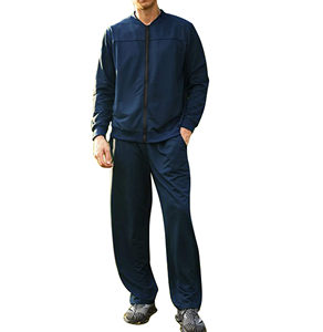Traje deportivo con cremallera frontal para hombre, conjunto de 2 piezas para correr, chándal informal, rompevientos - Product Image 6