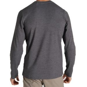 Camiseta de Manga Larga para Hombre, Cuello Redondo, Mezcla de Algodón Suave y Transpirable, Corte Ajustado Informal, Camiseta Básica Cómoda para Uso Diario - Product Image 4