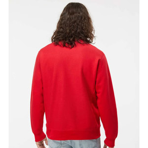Sweat-shirt rouge à col rond pour homme, coupe classique, en coton tricoté, pull-over en coton lourd de qualité supérieure pour homme, sweat-shirt à épaules tombantes - Product Image 2