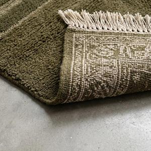 Tapis d'intérieur classique en laine fait main de qualité supérieure, motif floral, à poils ras avec franges, pour salon et chambre à coucher - Product Image 3