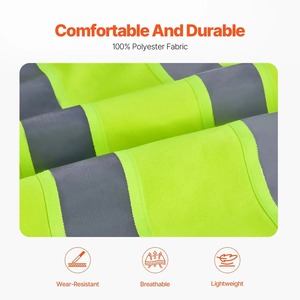 Nouveau Gilet de Sécurité Haute Visibilité Jaune Réfléchissant Multi-Poches Unisexe pour Gardiens et Travailleurs – Uniforme de Sécurité en Polyester - Product Image 6