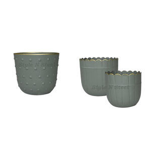 Luxury Planter Iron Powder Coated Durable Multi-Purpose Indoor Planter with Drainage - Product Image 2
