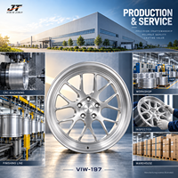 Jantes forgées à dix branches en argent brossé de 18 à 22 pouces, jantes de roue en argent brossé 5x112 5x114.3 VIW-197 pour BMW Audi Mercedes-Benz