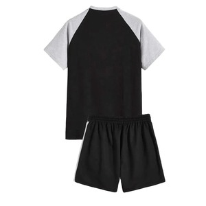 Ensemble décontracté d'été pour homme, T-shirt à manches courtes tendance, ensemble sport 2 pièces pour adulte, 100% polyester respirant, satin personnalisé - Product Image 3
