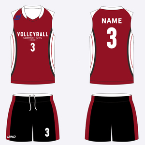 Uniforme de Voleibol Personalizado de Entrega Rápida, Venta al Por Mayor, Sublimado, Transpirable, Cuello en V, Malla de Poliéster, Conjunto de Equipo de Secado Rápido, OEM - Product Image 3