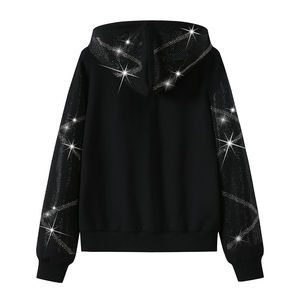 Conjunto Deportivo de Invierno para Hombre, 100% Algodón, Lavado Ácido, Pantalón y Sudadera con Pedrería, Talla Grande - Product Image 4