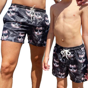 Custom <b>Men's</b> Funny Cat Print Swim Shorts Quick Dry Beach Board Shorts Camo Swim <b>Trunks</b> - Product Image 3