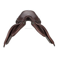 Selle en cuir anglaise pour concours hippique, équitation professionnelle, EquiElite Exports, noir, Inde