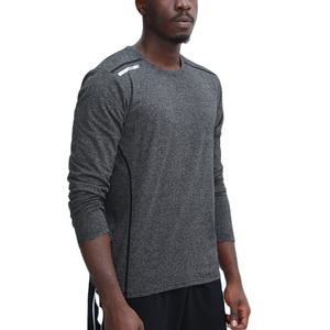 เสื้อกีฬาคุณภาพสูง โพลีเอสเตอร์/คอตตอน บีบรัดรูปทรง สำหรับผู้ชาย เสื้อวิ่งออกกำลังกาย เสื้อสวมใส่สบาย แห้งเร็ว - Product Image 1