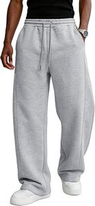<b>Oversized</b> <b>Sweatpants</b> Men Custom Logo Heavyweight Fleece Joggers Regular Fit Elastic Waist Casual Breathable Streetwear Lounge - Product Image 4