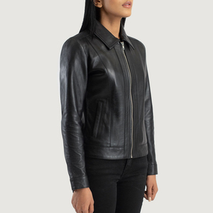 Veste en cuir pour femme, vente en gros, veste en cuir PU tendance pour femme, veste en cuir de haute qualité - Product Image 4