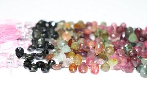 พลอยธรรมชาติรูปลูกแพร์ทัวร์มาลีนหลายเหลี่ยมขนาด8นิ้ว7*9มม. - Product Image 5