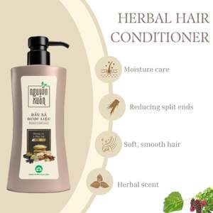 Après-shampoing Herbal pour Cheveux Secs – Soin Hydratant Profond, Répare les Cheveux Abîmés, Lisse, Adoucit et Nourrit - Product Image 2