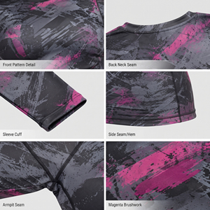 OEM Custom Plus Size Sublimated <b>Compression</b> T Shirt <b>Women's</b> Long Sleeve Rash Guard Tee 230 GSM Polyester Ladies Slim Fit T-Shirt - Product Image 5