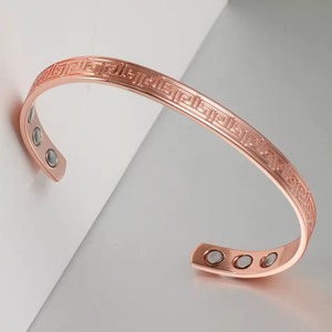 Best Price High Quality Vintage Unisex for Solid <b>Copper</b> <b>Bracelet</b> with for Women <b>Magnetic</b> Relief <b>bracelet</b> Handmade Stylish <b>Copper</b> - Product Image 2
