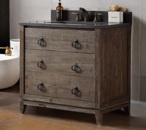 <b>Rustic</b> Single Bathroom Vanity 36 Inch US Vanity <b>Cabinets</b> with Sink Country Style Bathroom <b>Cabinet</b> - Product Image 2
