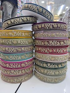 Garment Accessories Colored Ethnic Clothes Material Sewing GUIPURE Lace Trims Metallic Upholstery <b>Webbing</b> Ribbon Lace Embroidery - Product Image 2