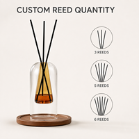 Diffuseur de parfum triangulaire personnalisé en ambre 100 ml avec bâtonnets noirs, écologique, longue durée, parfum de rose pour la maison, l'hôtel, le bureau
