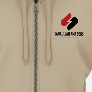 Sweat-shirt à capuche zippé intégral pour homme, hiver, logo personnalisé, manches contrastées, chaud, décontracté, vente en gros, fournisseur d'usine - Product Image 6