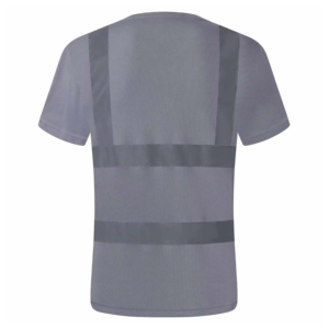 T-shirt de travail haute visibilité pour homme, vêtements de sécurité en polyester avec bandes réfléchissantes et poche poitrine - Product Image 2