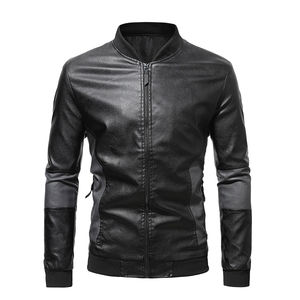 Chaqueta de Cuero Personalizada para Hombre, con Serigrafía, Cierre de Cremallera, Estilo Urbano, de Alta Calidad, para Exportación, en Tendencia - Product Image 1