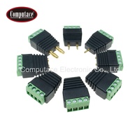 Conector de Audio de 3.5mm, Latón Chapado en Oro, 2 Pines, Macho, BNC, 5A, 12V, Sin Soldadura, Terminal para Auriculares DIY