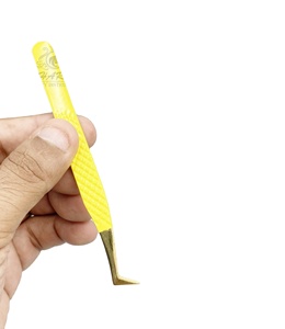 Pince à épiler professionnelle pour extensions de cils, pointe en fibre Diamond Grip, volume russe, outils personnalisables pour cils - Product Image 6