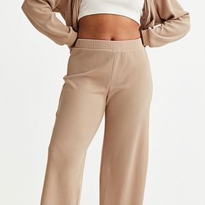 Pantalones Deportivos Largos Casuales para Mujer con Logotipo Personalizado, Pantalones de Chándal de Algodón Ecológico Tejido para Correr y Hacer Ejercicio - Product Image 2