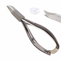 Coupe-ongles incarnés à bord tranchant en acier inoxydable pour podologie, pince à cuticules