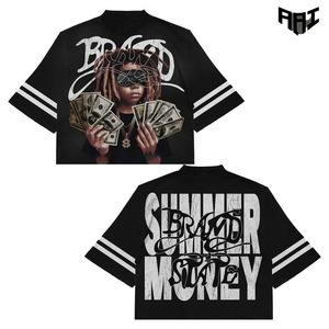 Camisetas de hombre 100% algodón con estampado gráfico DTG completo, ajuste oversize personalizado, transpirables, estilo streetwear, fabricante. - Product Image 1