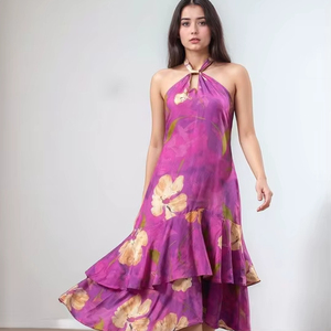 ชุดเดรสผ้าจอร์เจตต์ทรงมิดิสำหรับผู้หญิง ระบายอากาศได้ดี รุ่นใหม่ล่าสุด เหมาะสำหรับใส่ในฤดูร้อน ทรงโอเวอร์ไซส์ ผลิตจากผ้าออร์แกนิค 100% เป็นมิตรต่อสิ่งแวดล้อม เหมาะเป็นของขวัญ - Product Image 1