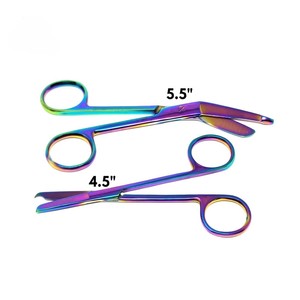 MM-0426-128 Lister Bandage Plaster Scissors Angled Probe End the basis of surgical instrument by metal med - Product Image 3