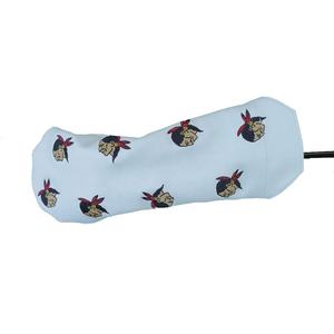 Housse de tête de putter personnalisée en cuir PU résistant à l'eau avec logo brodé, fermeture magnétique, motifs imprimés blancs - Product Image 2
