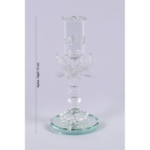 Support de bougie en forme de fleur en verre fait main et cœur rouge résistant à la chaleur, décoration romantique pour la Saint-Valentin, Noël, la maison et la table - Product Image 3
