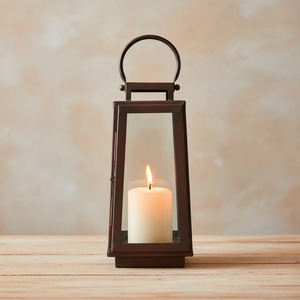 Nueva Linterna Moderna Pequeña de Acero con Vidrio Biselado de 5 mm para Decoración y Diversas Ocasiones. - Product Image 1