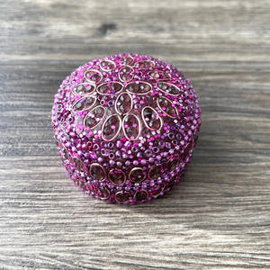 Boîte à bijoux perlée et scintillante, magnifique boîte à bibelots en pierre indienne, coffret cadeau souvenir, belles boîtes - Product Image 5