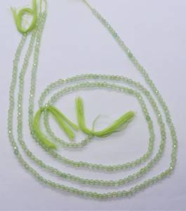 Perles de préhnite naturelle facettées rondes 3 mm, perles de pierre précieuse préhnite, 13 pouces, perles rondes de préhnite naturelle pour la création de bijoux - Product Image 6