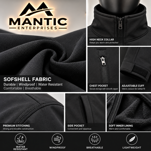 Veste Softshell de randonnée légère, imperméable et coupe-vent, couleur unie, blouson d'extérieur pour homme, longue, meilleur prix - Product Image 5