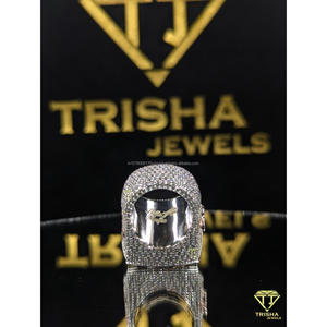 Custom Iced Out Diamond Ring with VVS Moissanite Diamonds Premium 925 Sterling Silver Hip Hop Style By Trisha Jewels - Product Image 5
