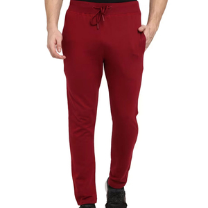 AXIS APPAREL Pantalon de survêtement rouge pour homme, taille élastique, braguette zippée, cordon de serrage, poches latérales, léger, décontracté, respirant, tricoté - Product Image 1