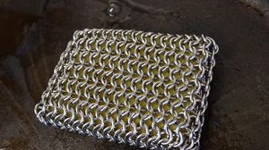 Customizable Stainless Steel Metal Chainmail Scrubber For Cleaning <b>Cast</b> Iron Skillet Without Damaging Surface Strong - Product Image 4