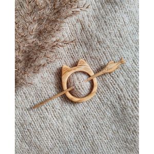 Herramienta de Peinado Ecológica y Sostenible Hecha a Mano, Horquilla y Palo de Madera, Artesanía de Bambú Directo de la Naturaleza - Product Image 3