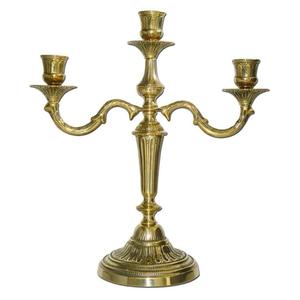 Brass Antique <b>Candelabra</b> 3 Arms Customizable Designs Table Decorative Candle Holder For Wedding Supplies Christmas Decoration - Product Image 4