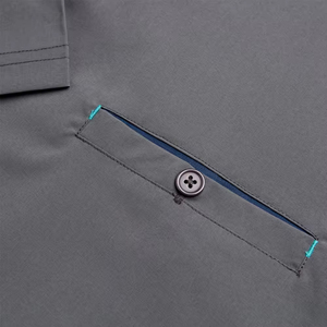 Uniformes Médicos Personalizados Gris Oscuro Transpirables para Enfermería, Hospital, Uniformes Médicos Ligeros de Verano Hechos a Medida - Product Image 5