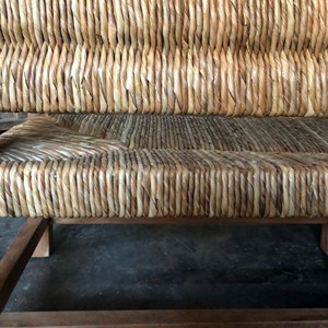 Teak Garden <b>Bench</b> Outdoor Resort Patio Seating Hotel Park Chair Woven Rattan Furniture Commercial Villa Deck Lounge Furniture - Product Image 5
