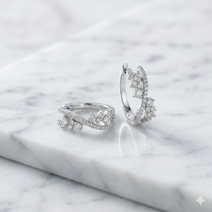 Trendy Custom 10K Solid Gold Moissanite Diamond Huggie Hoop Stacking <b>Stud</b> Everyday Fashion Earrings Jewelry for Women Wholesale - Product Image 3