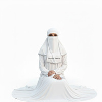 Niqab de qualité supérieure pour femmes musulmanes, foulard respirant à une couche en voile Nida, masque couvrant le visage, jilbab, hijab de prière, niqab