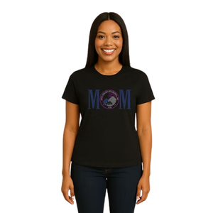 Camiseta Negra con Logo MOM para Mujer, Estilo Casual, Ropa Urbana, Cómoda, a la Moda - Product Image 1