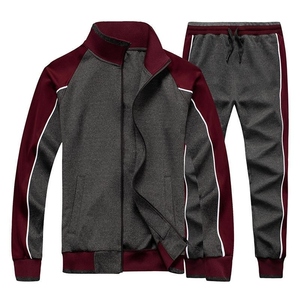 Conjuntos de chándal para hombre con cremallera, pantalones de chándal, logotipo personalizado, ropa urbana, cuello alto, joggers de otoño, ropa deportiva, ropa de entrenamiento - Product Image 3